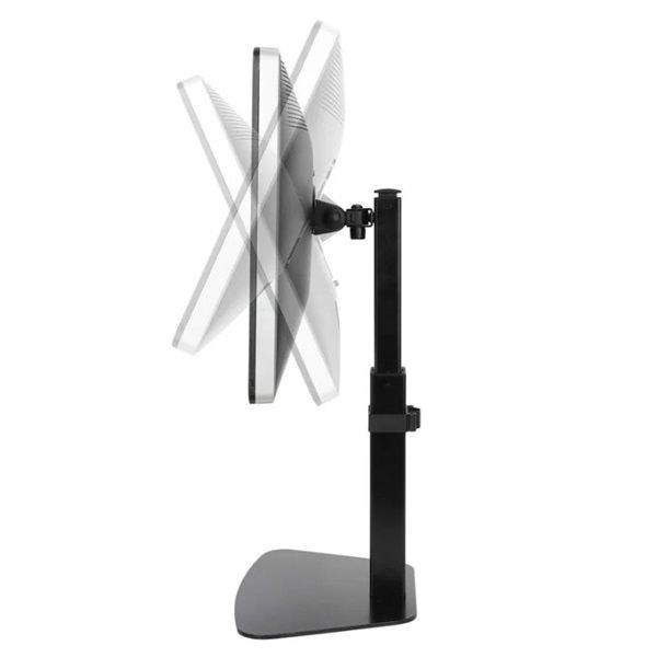 Manhattan Height Adjustable Gas Spring Single Monitor Desktop Stand 15"-32" Black