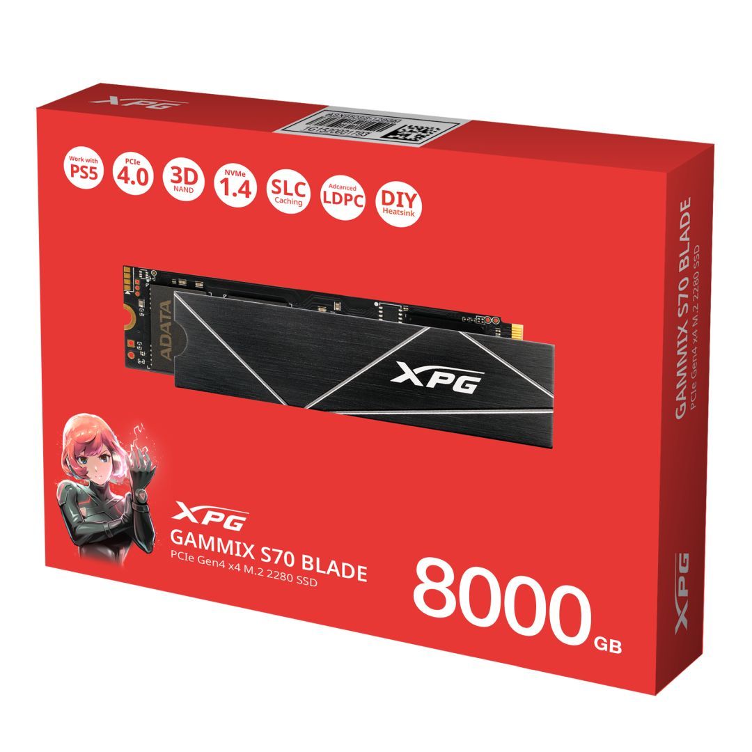 A-Data 8TB M.2 NVMe XPG GAMMIX S70 BLADE A-Data 8TB M.2 NVMe XPG GAMMIX S70 BLADE
