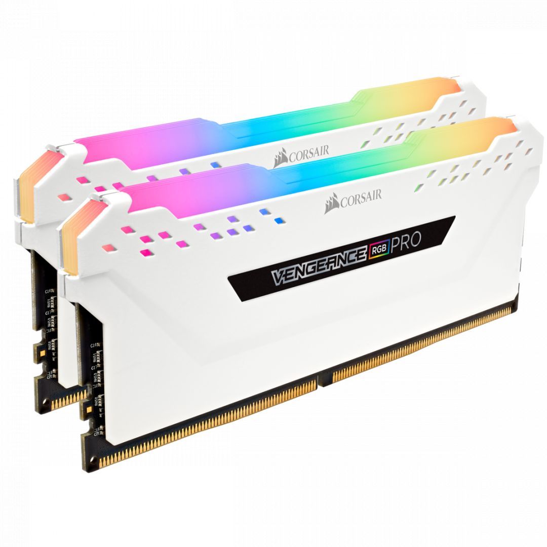 Corsair 32GB DDR4 2666MHz Kit(2x16GB) Vengeance RGB Pro White Corsair 32GB DDR4 2666MHz Kit(2x16GB) Vengeance RGB Pro White