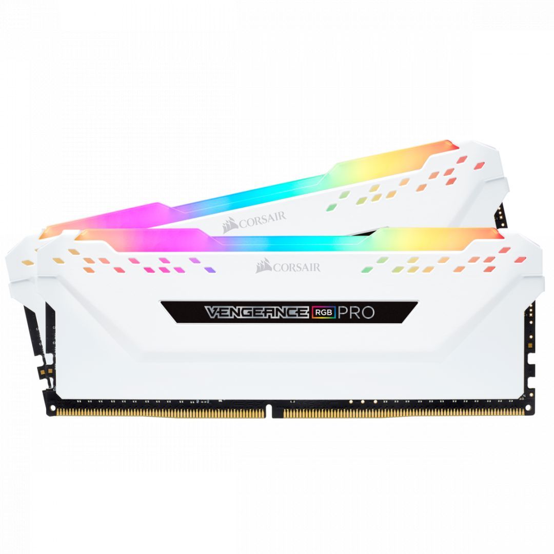 Corsair 32GB DDR4 2666MHz Kit(2x16GB) Vengeance RGB Pro White Corsair 32GB DDR4 2666MHz Kit(2x16GB) Vengeance RGB Pro White