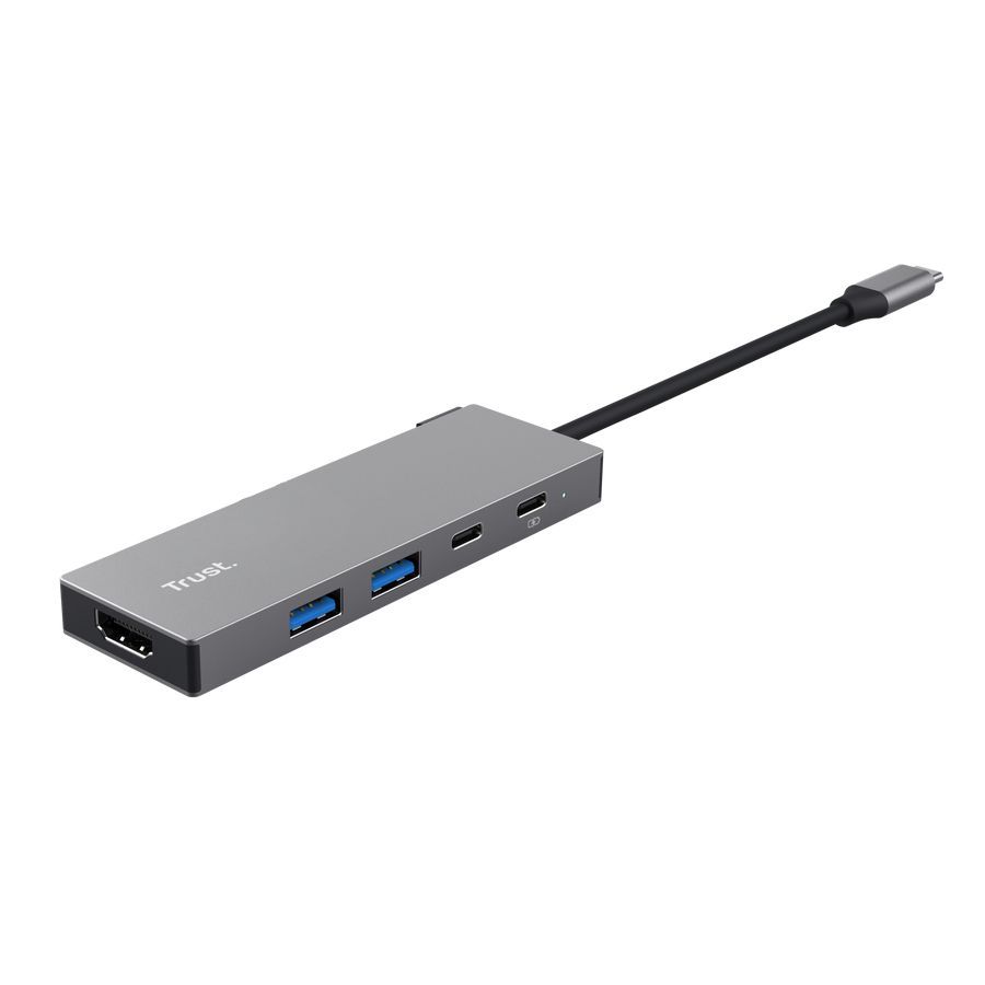 Trust Dalyx 5-in-1 USB-C Multiport Adapter Silver Trust Dalyx 5-in-1 USB-C Multiport Adapter Silver
