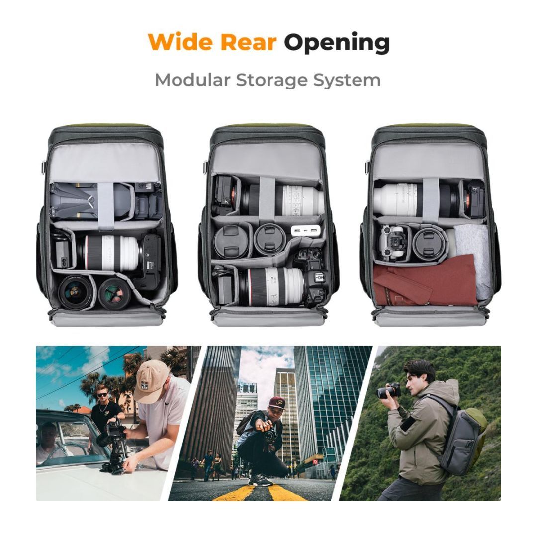 K&F Concept Camera Alpha Backpack Air 25L Nature Wander 01 Green