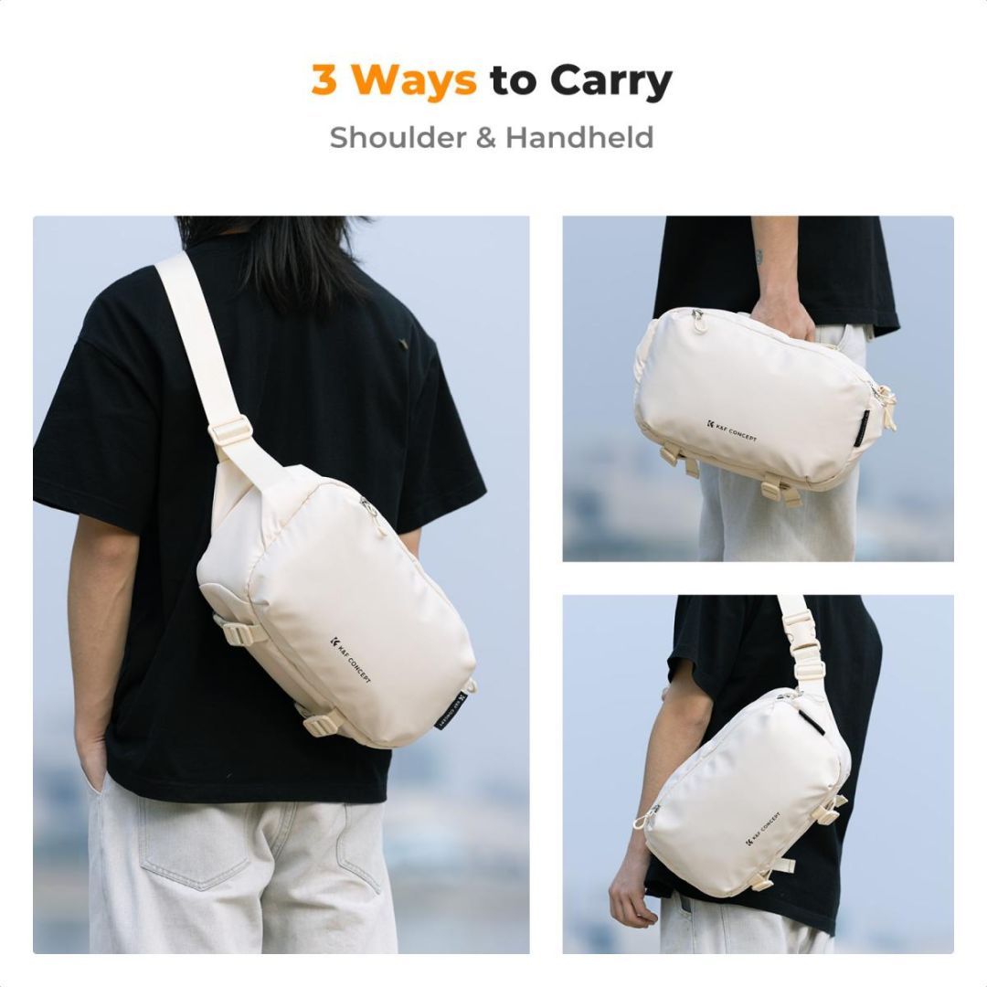 K&F Concept 2in1 Sling Bag Everyday Shoulder Bag & Photography Camera Backpack 10L Beige K&F Concept 2in1 Sling Bag Everyday Shoulder Bag & Photography Camera Backpack 10L Beige