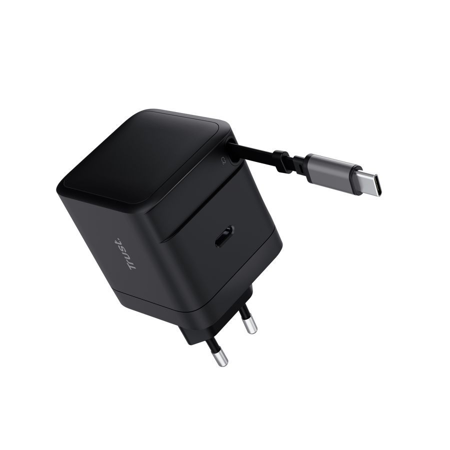 Trust Maxo 65W Retractable USB-C PD Charger Black Trust Maxo 65W Retractable USB-C PD Charger Black