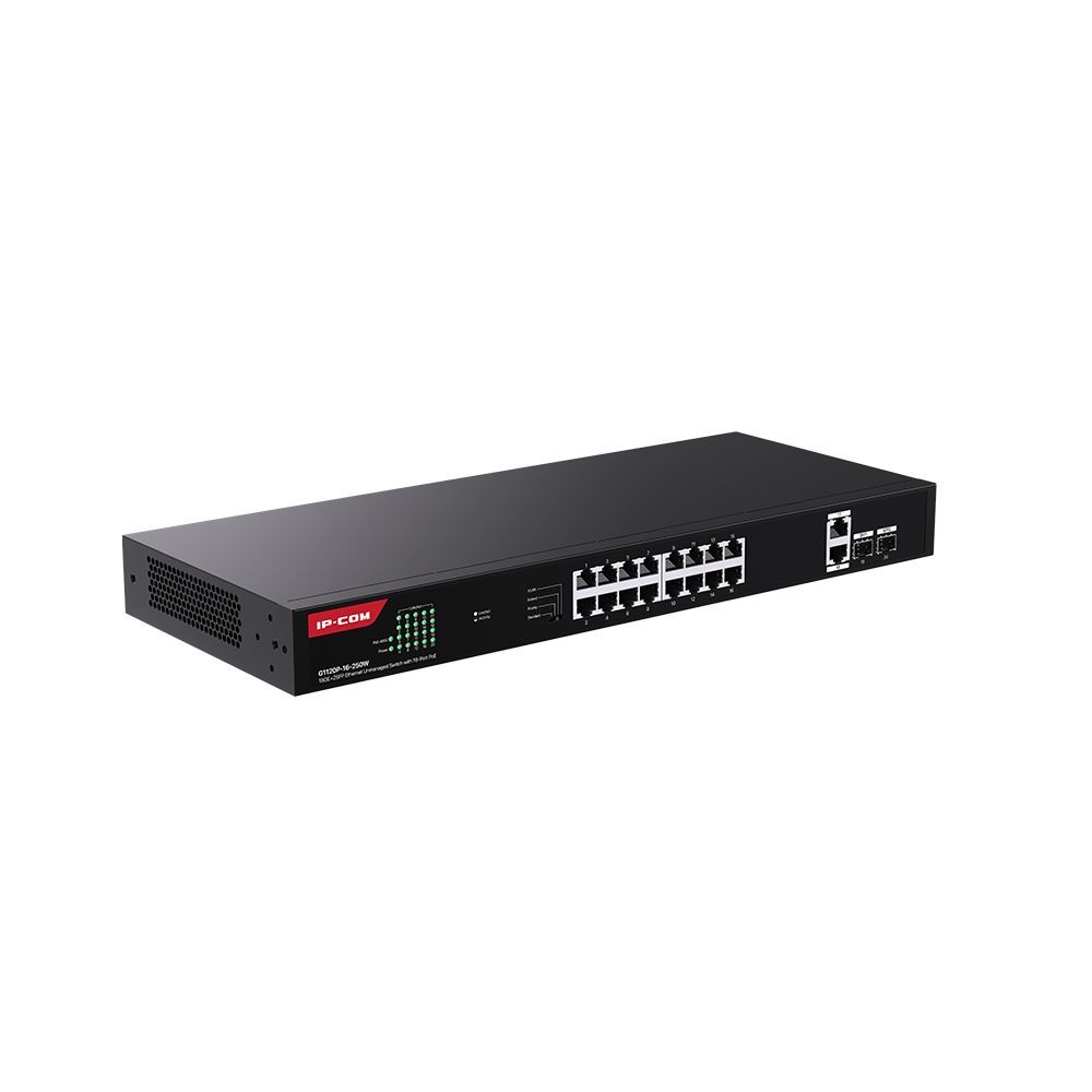 IP-COM G1120P-16-250W 18GE+2SFP Ethernet Unmanaged Switch With 16-Port PoE IP-COM G1120P-16-250W 18GE+2SFP Ethernet Unmanaged Switch With 16-Port PoE