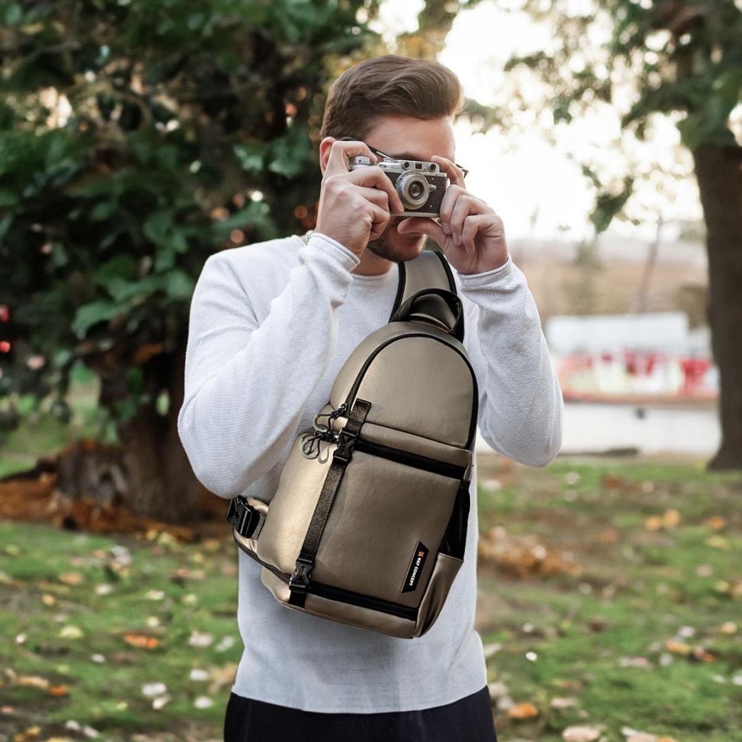 K&F Concept Waterproof Camera Shoulder Backpack 10L Golden