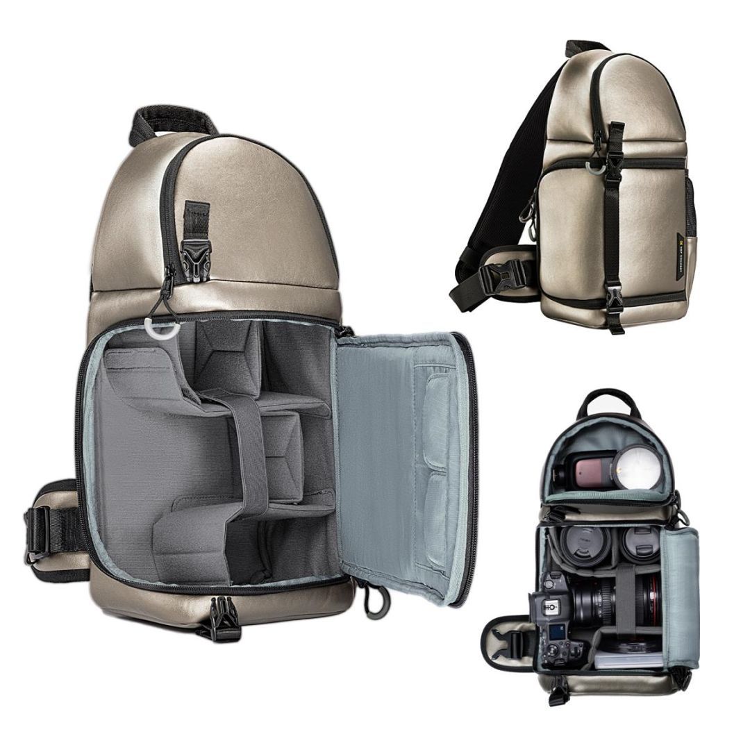 K&F Concept Waterproof Camera Shoulder Backpack 10L Golden