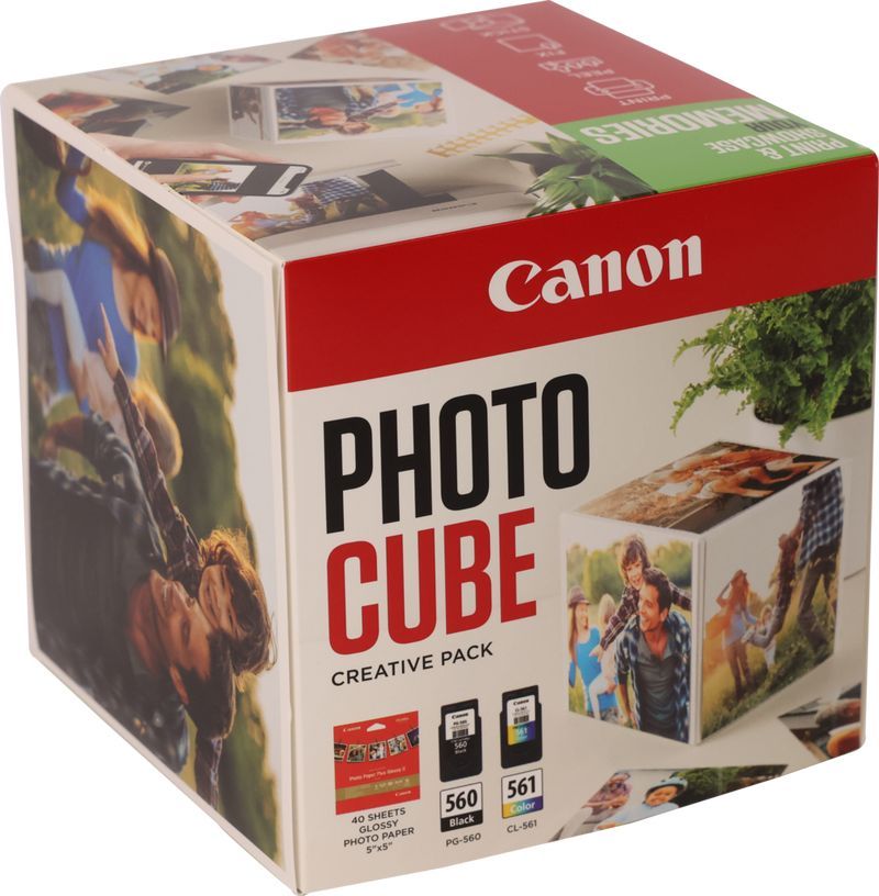 Canon PG-560 + CL-561 Multipack tintapatron + 40db Photo Paper Plus Glossy II Canon PG-560 + CL-561 Multipack tintapatron + 40db Photo Paper Plus Glossy II