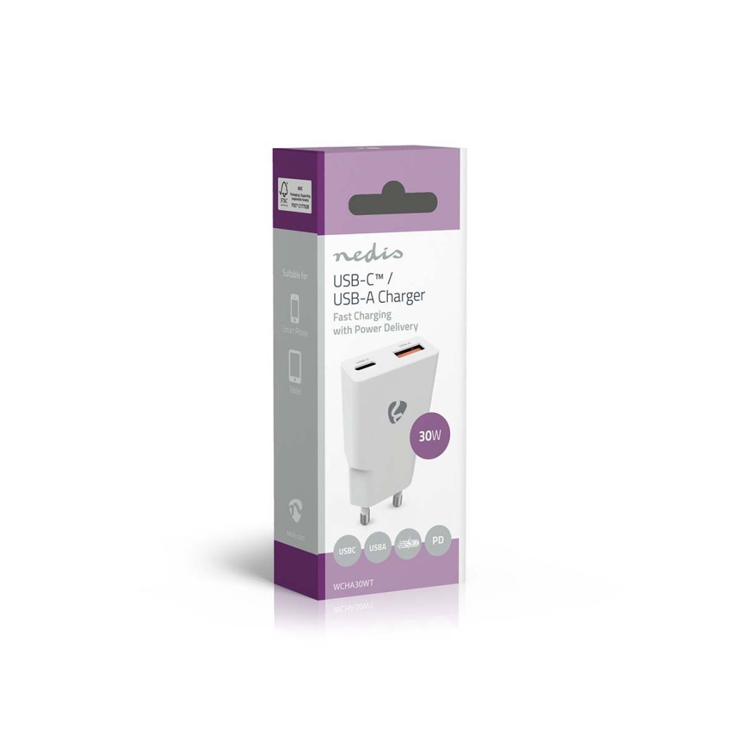 Nedis Wall Charger 30W PD 3.0 White