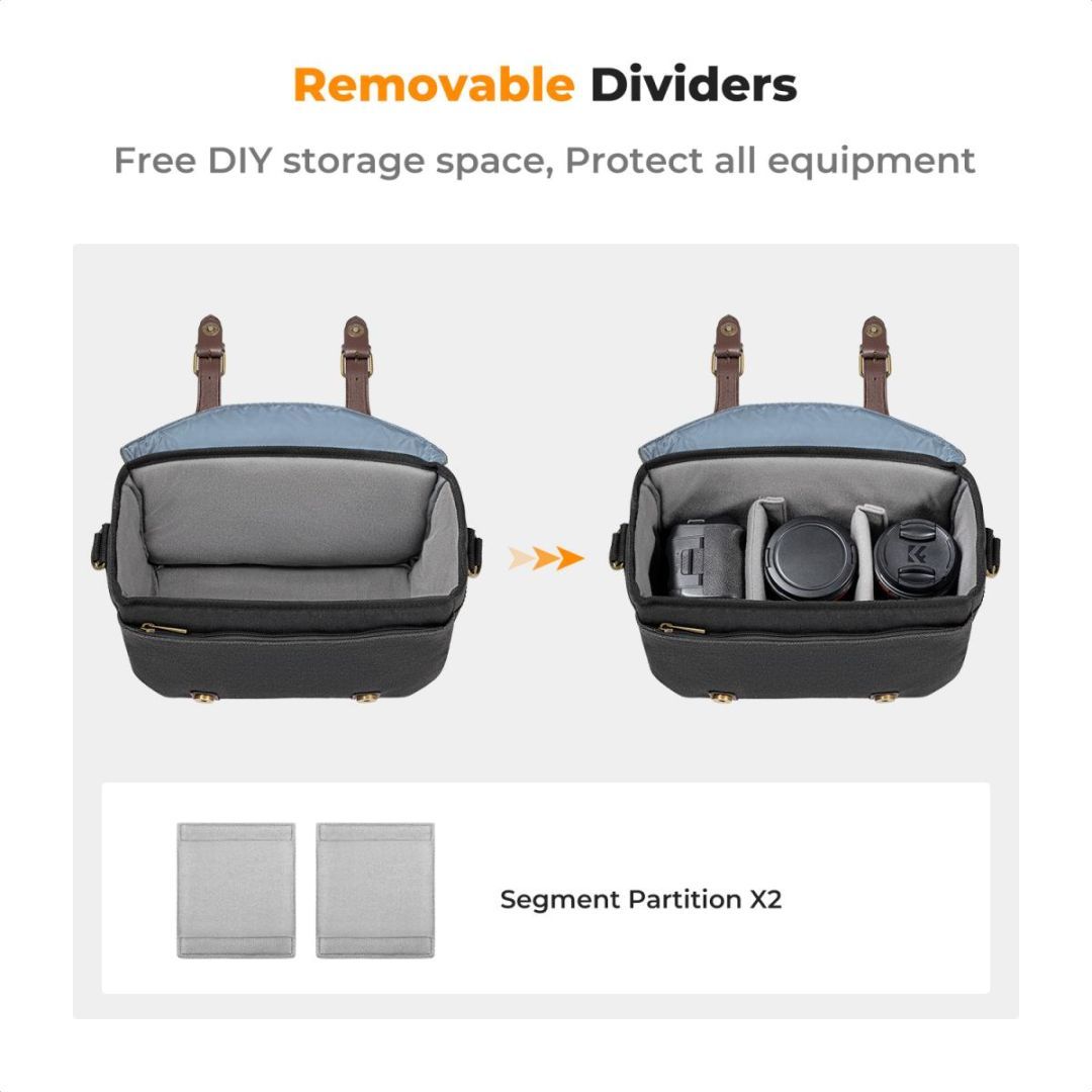 K&F Concept Camera Sling Bag 10L Grey/Brown