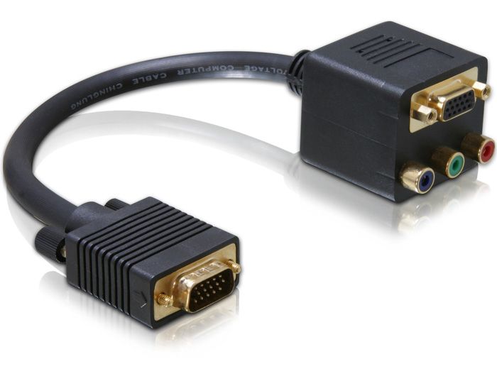 DeLock Adapter VGA male to VGA + 3xRCA female DeLock Adapter VGA male to VGA + 3xRCA female