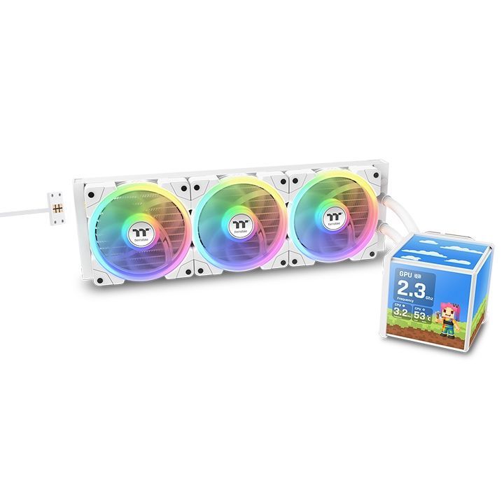 Thermaltake MINECUBE 360 Ultra ARGB Sync AIO Liquid Cooler Snow Edition