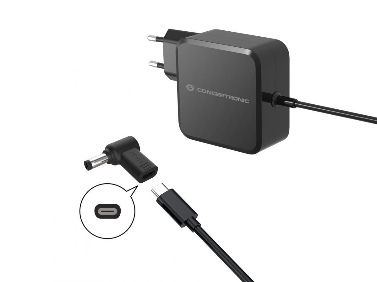 Conceptronic ABBY15PC04 DC to USB-C Adapter 18-20V Asus/Universal 5.5x2.5mm