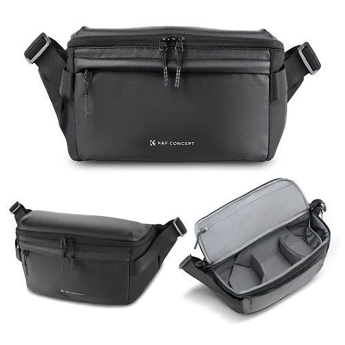 K&F Concept Waterproof Urban Wander Sling/Shoulder Camera Bag 10L Black