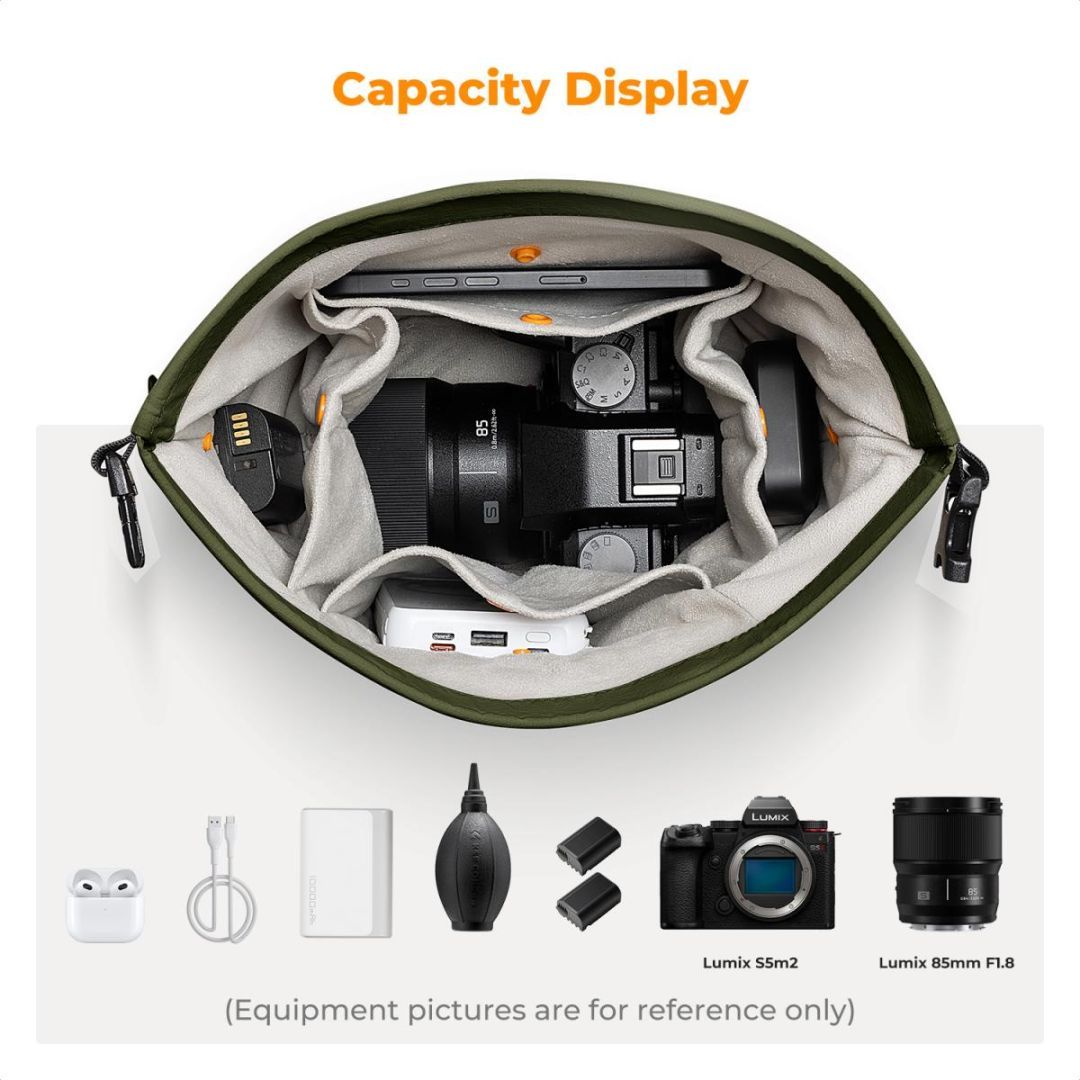 K&F Concept Camera Sling Small camera bag 5L Green K&F Concept Camera Sling Small camera bag 5L Green