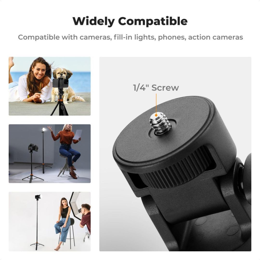 K&F Concept Universal Tripod with Phone Holder & GoPro Adapter