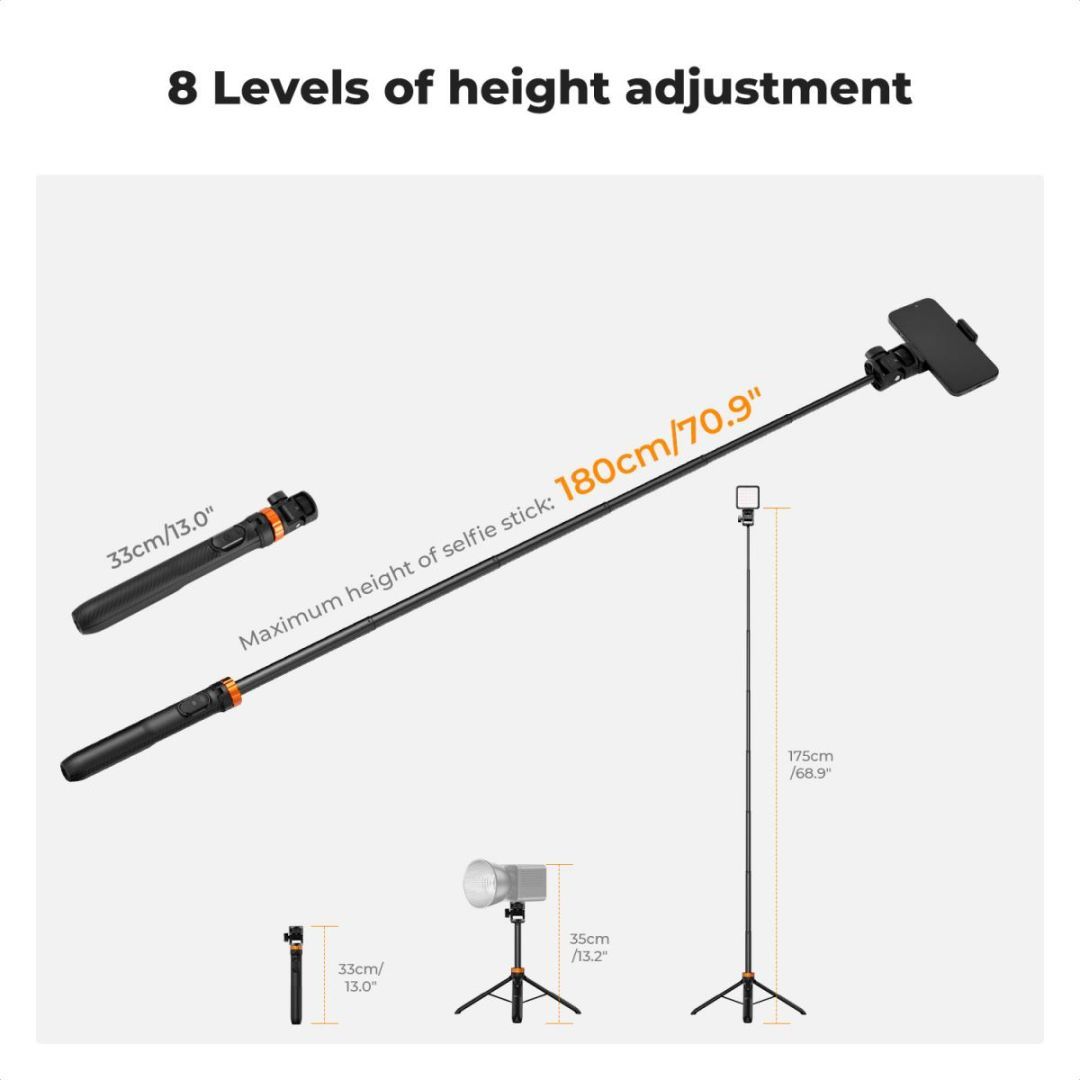 K&F Concept Universal Tripod with Phone Holder & GoPro Adapter