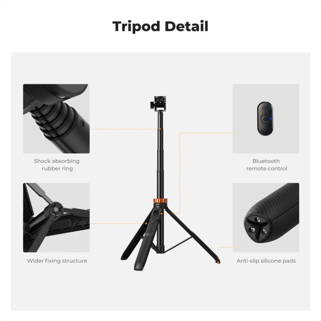 K&F Concept Universal Tripod with Phone Holder & GoPro Adapter