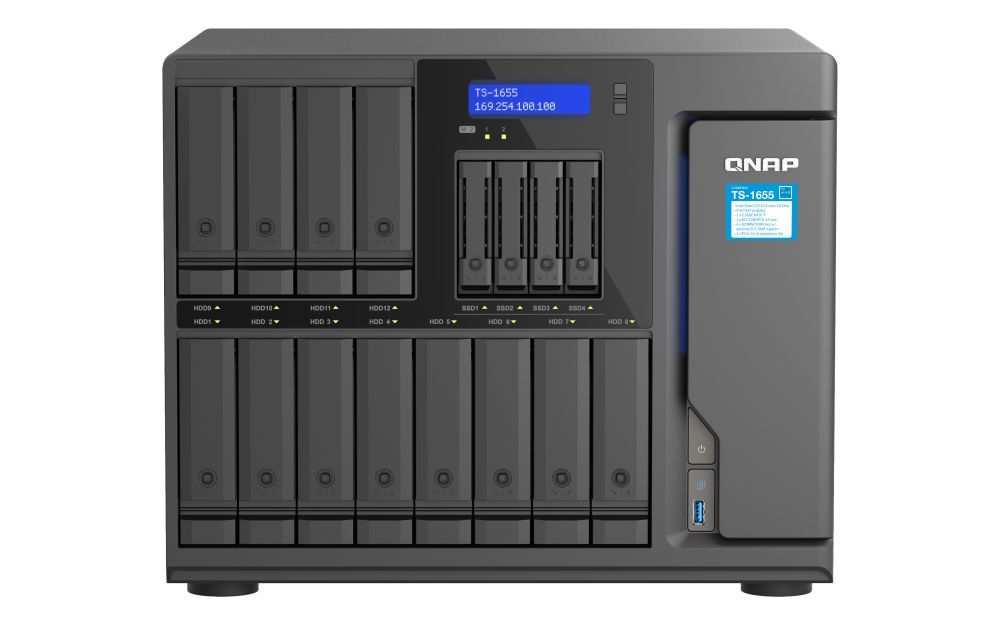 QNAP NAS TS-1655-8G (8GB) (12xHDD + 4xSSD + 2xM.2 SSD) QNAP NAS TS-1655-8G (8GB) (12xHDD + 4xSSD + 2xM.2 SSD)