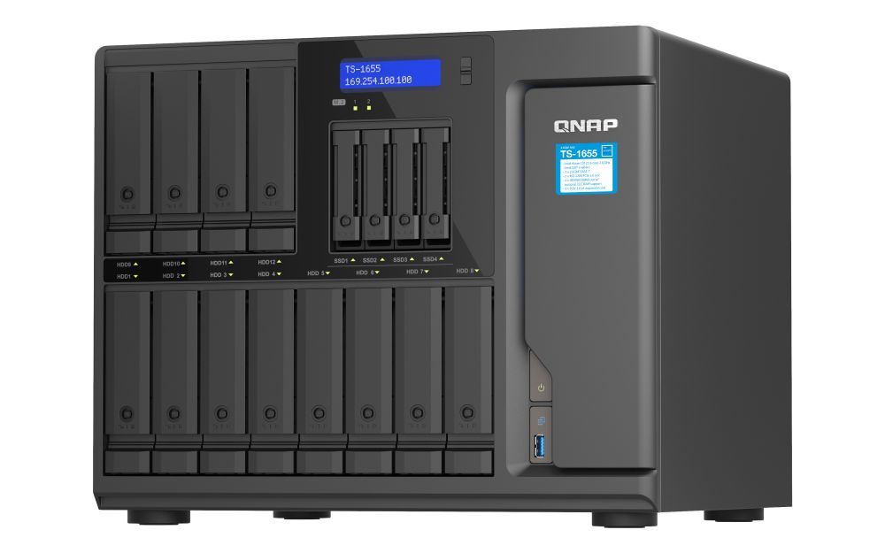 QNAP NAS TS-1655-8G (8GB) (12xHDD + 4xSSD + 2xM.2 SSD) QNAP NAS TS-1655-8G (8GB) (12xHDD + 4xSSD + 2xM.2 SSD)