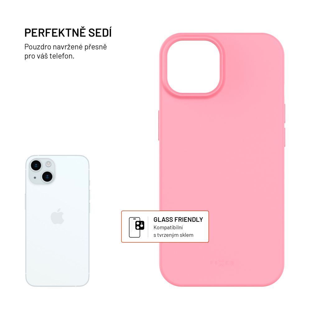 FIXED újrahasznosított anyagból készült TPU hátlap Apple iPhone 15 készülékhez, rózsaszín