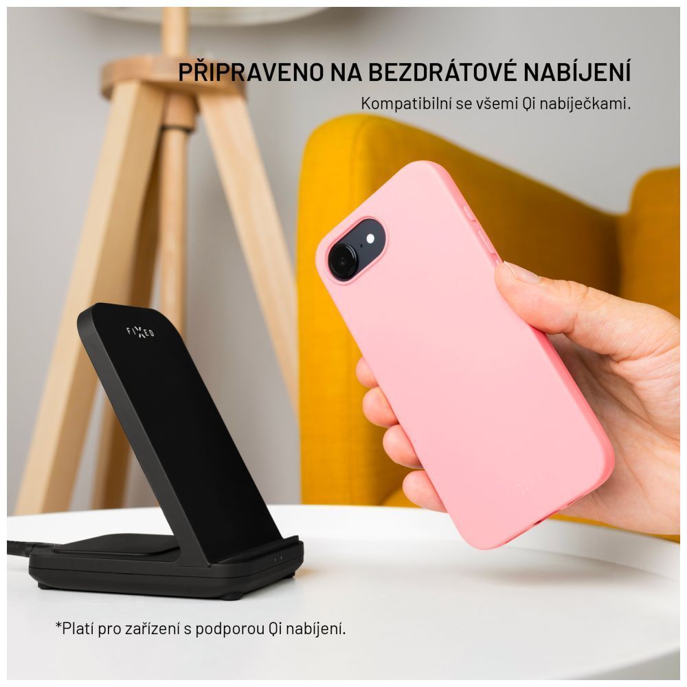 FIXED újrahasznosított anyagból készült TPU hátlap Apple iPhone 15 készülékhez, rózsaszín