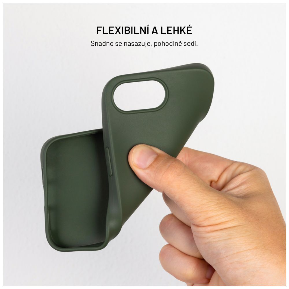 FIXED újrahasznosított anyagból készült TPU hátlap Apple iPhone 13 készülékhez, zöld