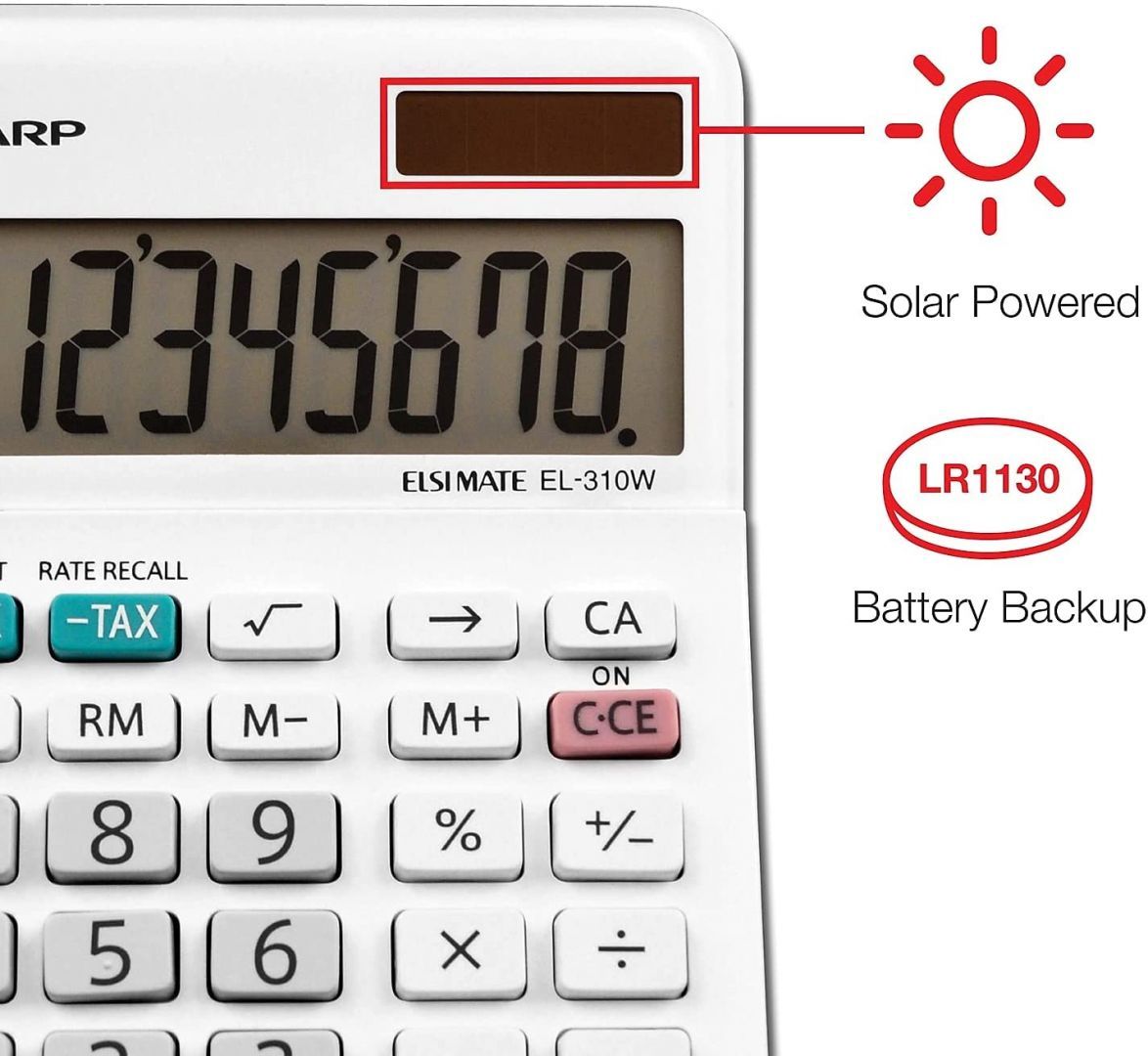 Sharp EL-310AN Asztali számológép White Sharp EL-310AN Asztali számológép White