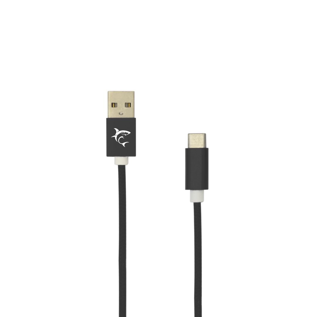 White Shark Adder USB-A to USB-C Cable 2m Black White Shark Adder USB-A to USB-C Cable 2m Black
