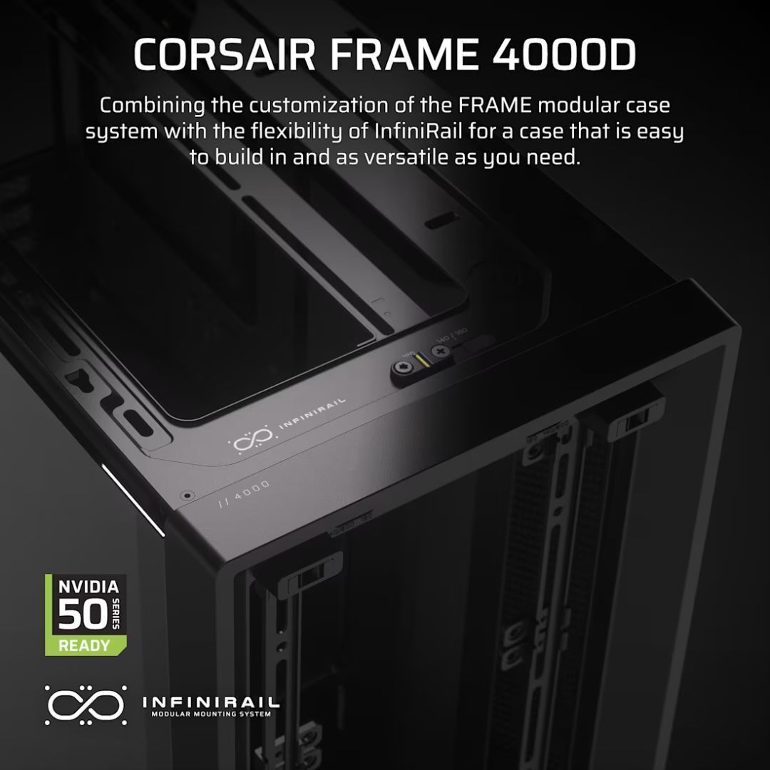 Corsair Frame 4000D Tempered Glass Black