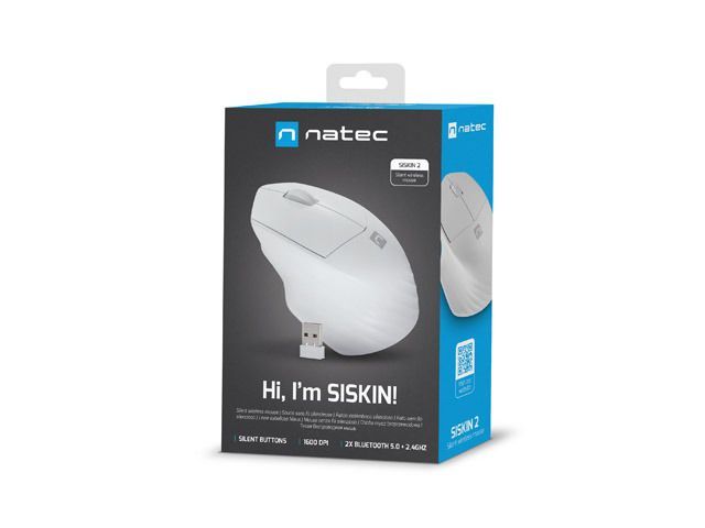 natec Siskin 2 Wireless Bluetooth Mouse White natec Siskin 2 Wireless Bluetooth Mouse White