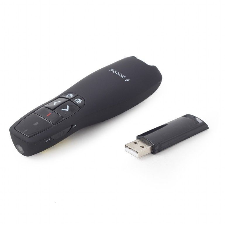 Gembird WP-L-12 Wireless Presenter Red Laser Black Gembird WP-L-12 Wireless Presenter Red Laser Black