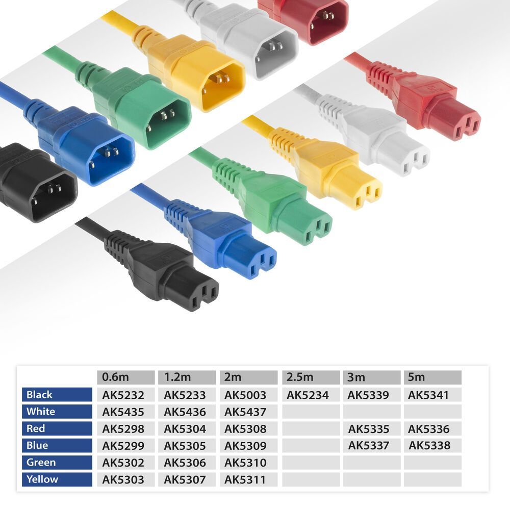 ACT Powercord C14 - C15 3m Blue ACT Powercord C14 - C15 3m Blue