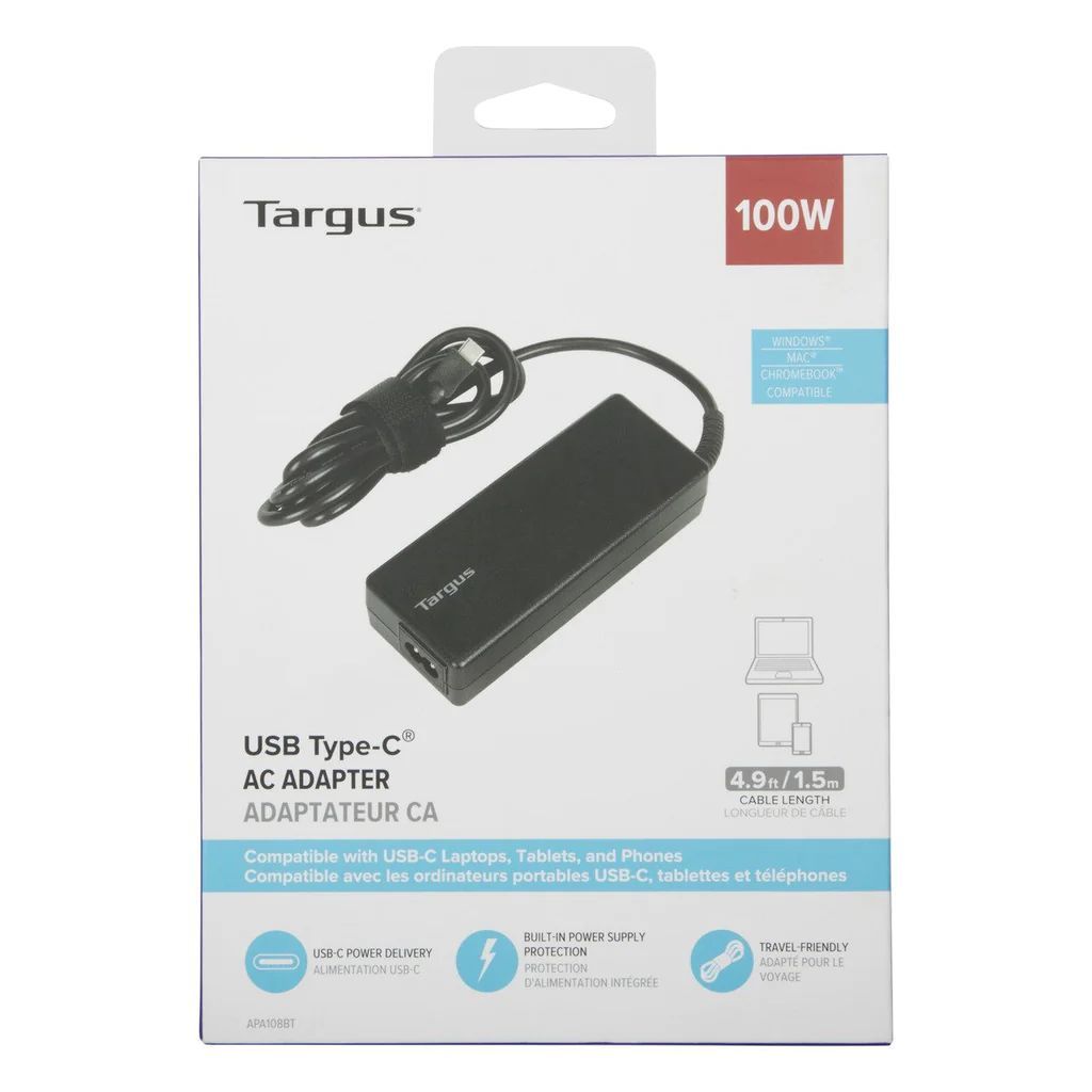 Targus 100W USB Type-C Charger Black Targus 100W USB Type-C Charger Black