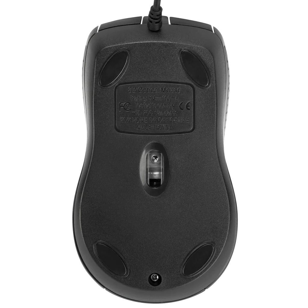 Targus Full-Size Optical Antimicrobial Wired Mouse Black Targus Full-Size Optical Antimicrobial Wired Mouse Black