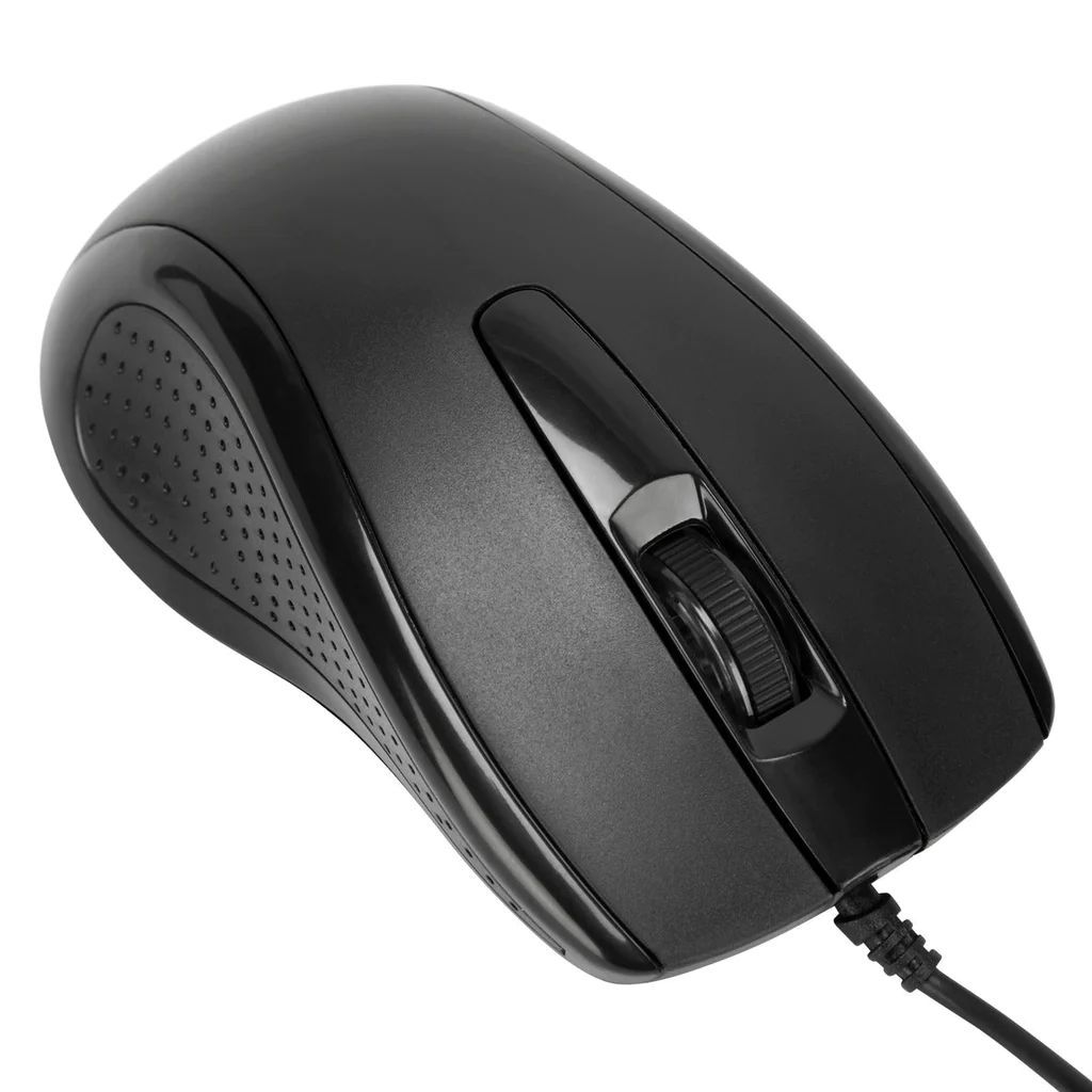 Targus Full-Size Optical Antimicrobial Wired Mouse Black Targus Full-Size Optical Antimicrobial Wired Mouse Black