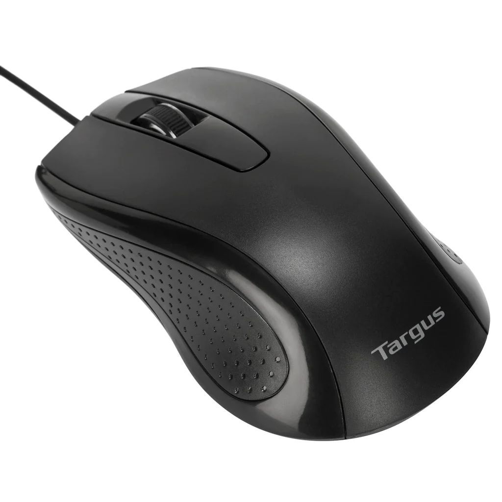 Targus Full-Size Optical Antimicrobial Wired Mouse Black Targus Full-Size Optical Antimicrobial Wired Mouse Black