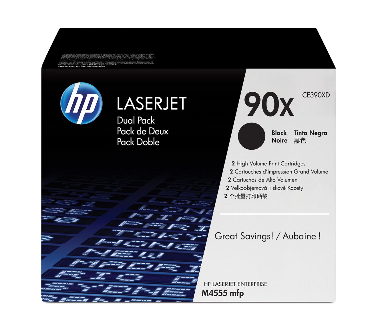 HP CE390XD (90X) 2-pack Black toner HP CE390XD (90X) 2-pack Black toner
