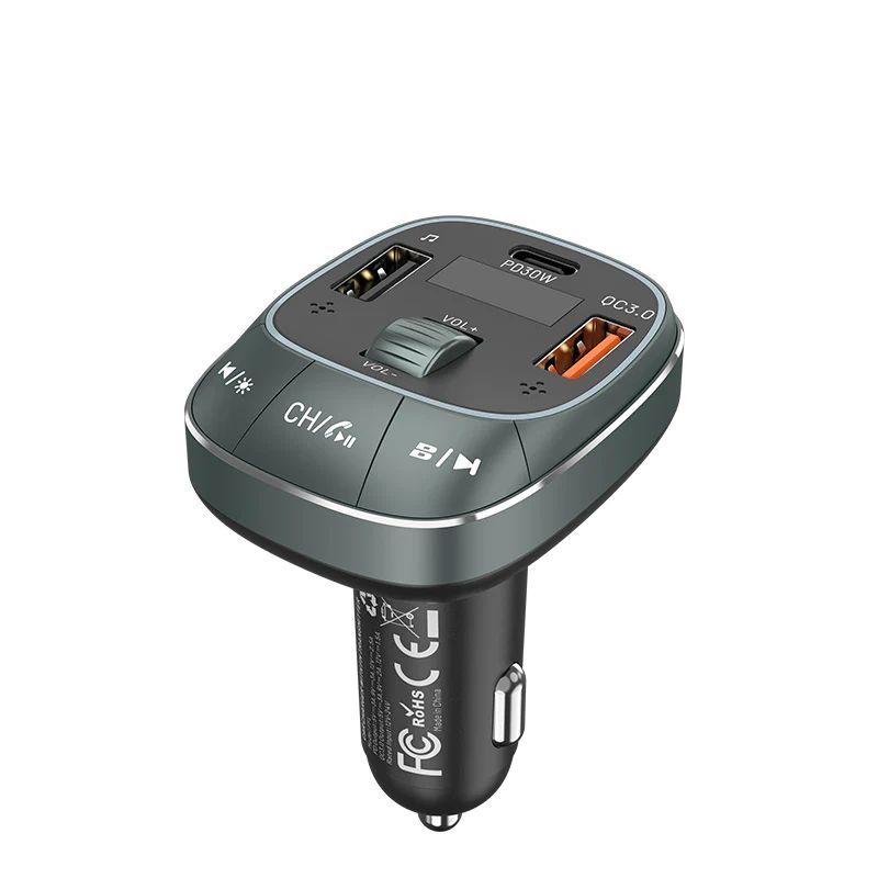 Vention 3-Port USB Car Charger with FM Transmitter Black Vention 3-Port USB Car Charger with FM Transmitter Black