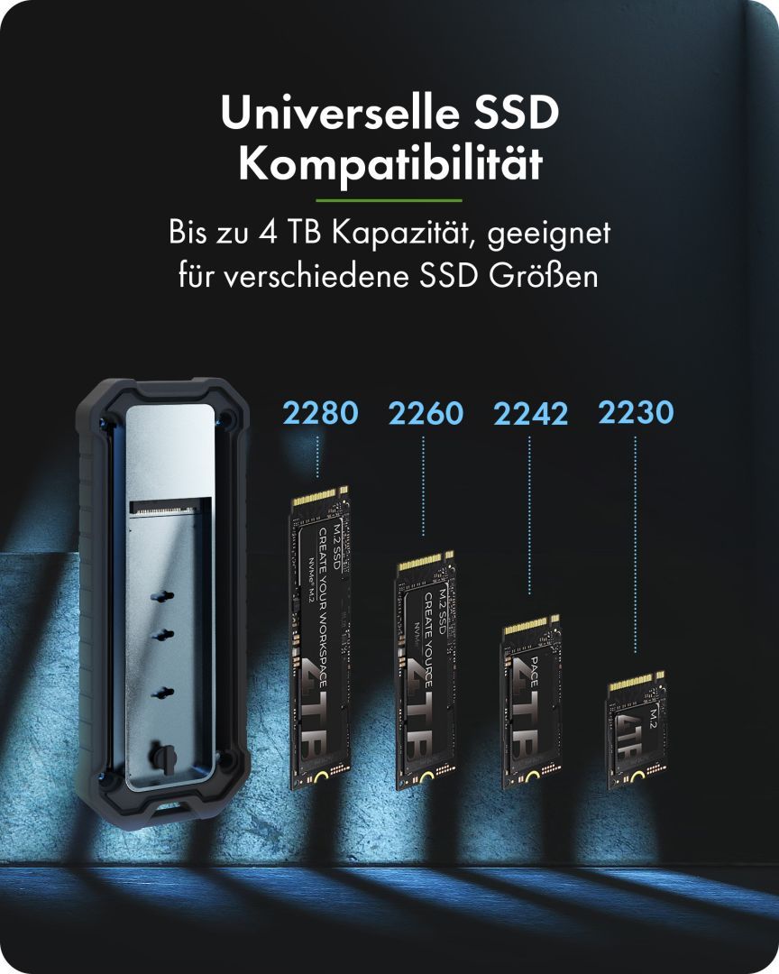 Raidsonic IB-1827MCP-C31 .2 NVMe/SATA SSD Enclosure