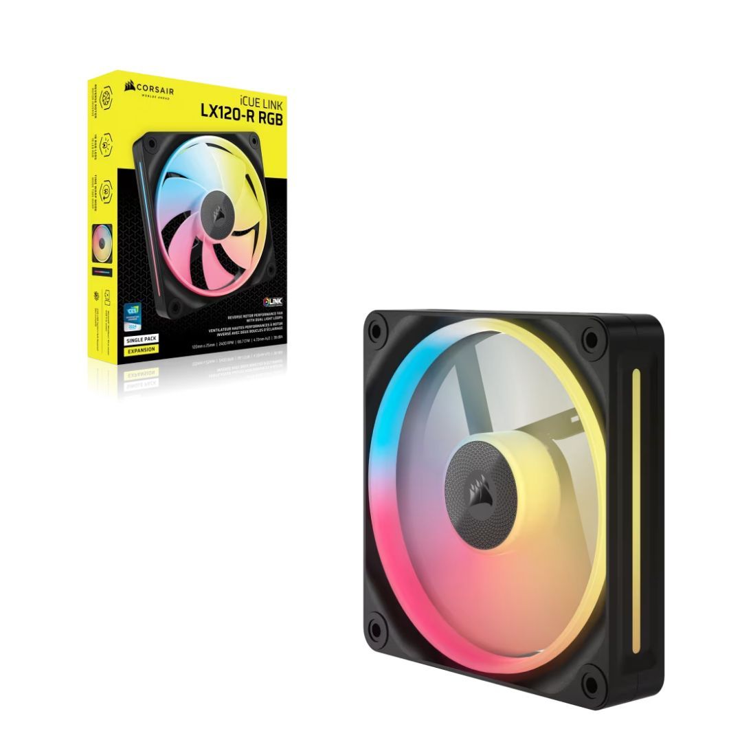 Corsair iCUE LINK LX120-R RGB 120mm PWM Reverse Fan Expansion Corsair iCUE LINK LX120-R RGB 120mm PWM Reverse Fan Expansion