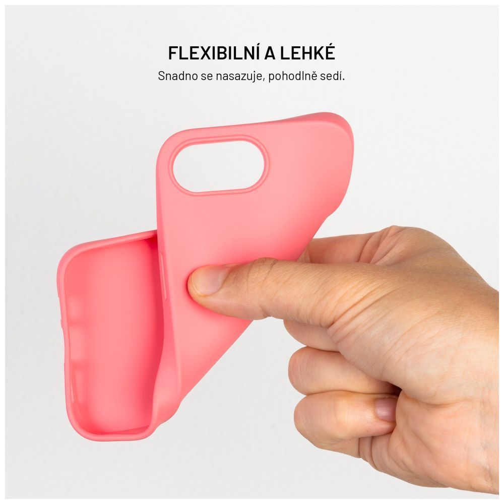 FIXED újrahasznosított TPU hátlap Apple iPhone 16 készülékhez, rózsaszín FIXED újrahasznosított TPU hátlap Apple iPhone 16 készülékhez, rózsaszín
