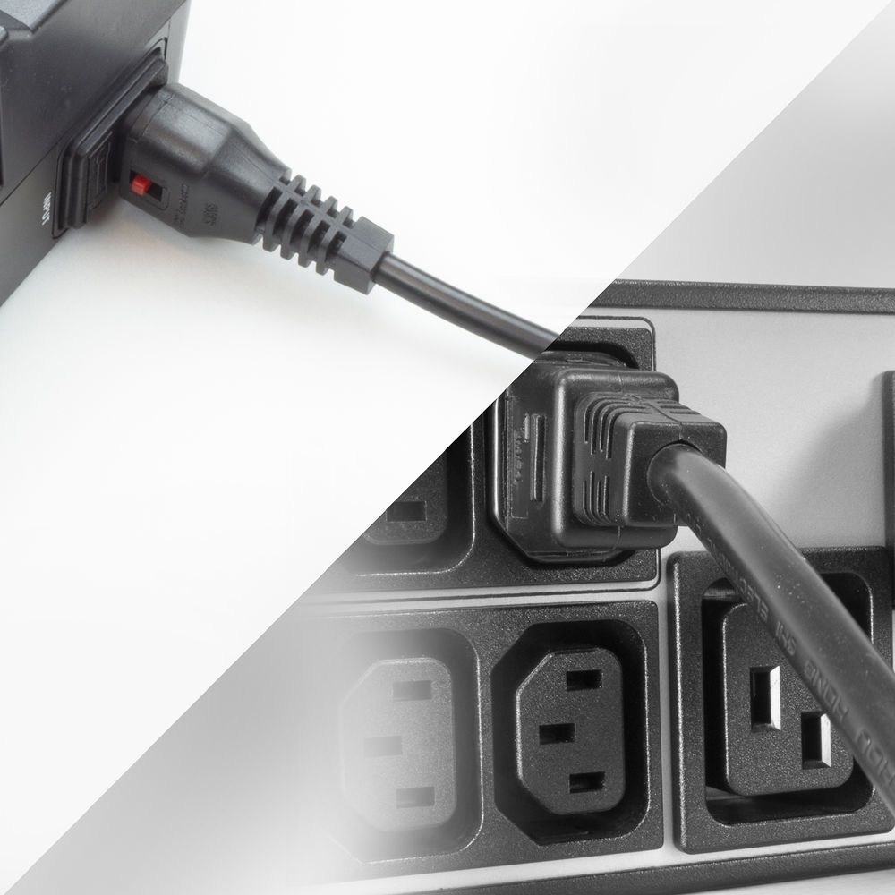 ACT AK5033 Powercord C13 IEC Lock - C14 1m Black ACT AK5033 Powercord C13 IEC Lock - C14 1m Black