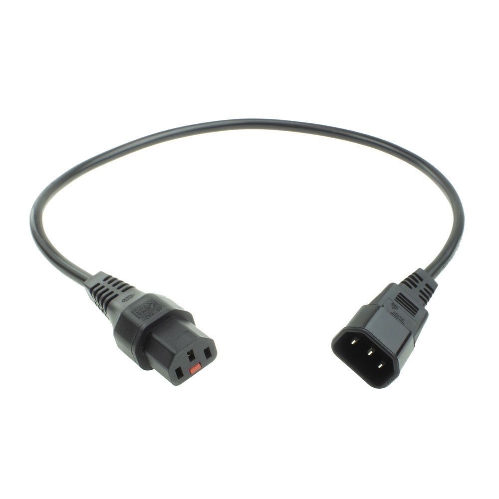 ACT Powercord C13 IEC Lock - C14 1,5m Black ACT Powercord C13 IEC Lock - C14 1,5m Black