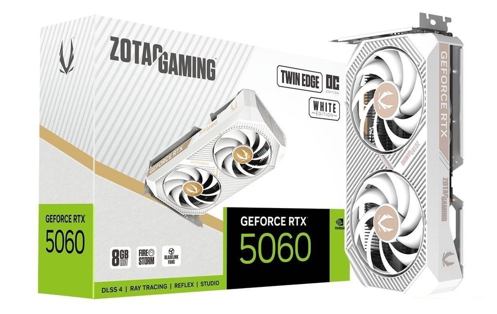 Zotac GeForce RTX5060 8GB DDR7 Twin Edge OC White Zotac GeForce RTX5060 8GB DDR7 Twin Edge OC White