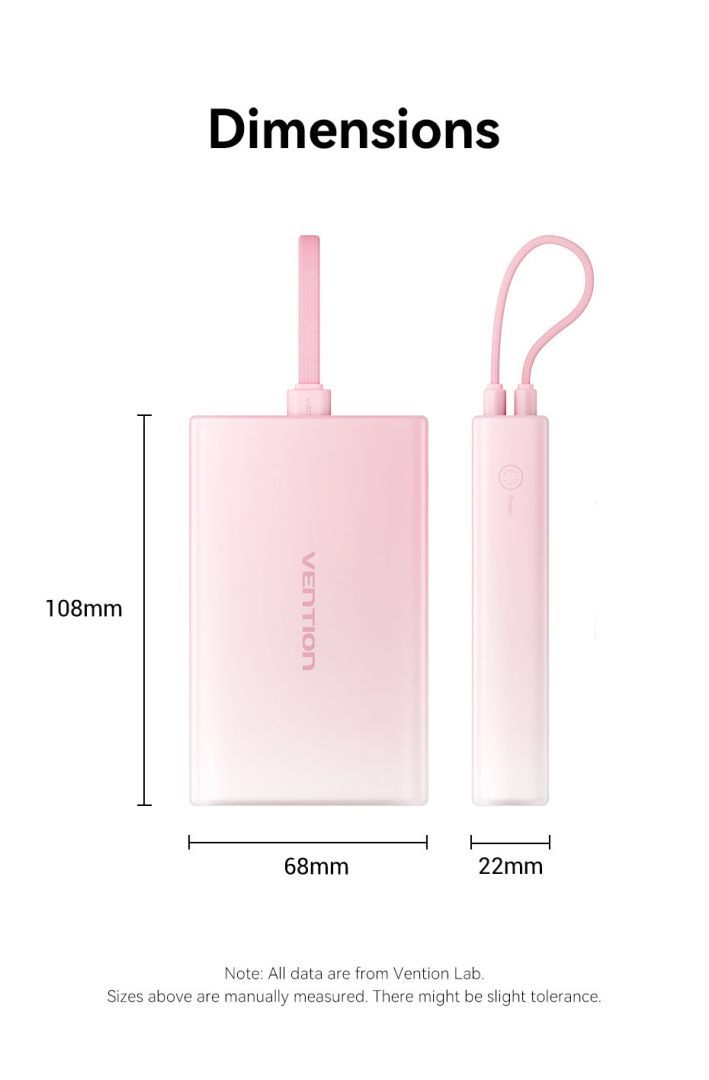 Vention 10000mAh Power Bank Gradient Gold