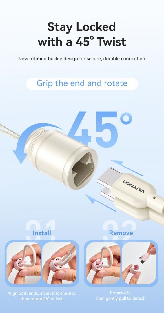 Vention 10000mAh Power Bank Blue