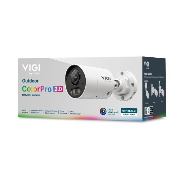 TP-Link InSight S345S VIGI 4MP Outdoor ColourPro 2.0 Bullet Network Camera TP-Link InSight S345S VIGI 4MP Outdoor ColourPro 2.0 Bullet Network Camera