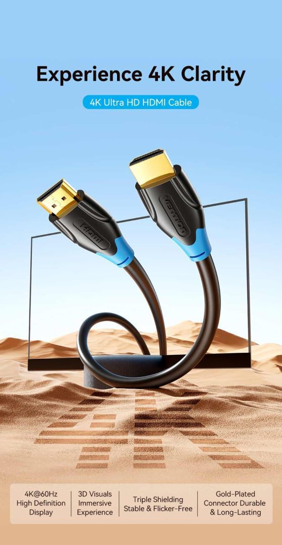 Vention HDMI 4K@60Hz cable 15m Black