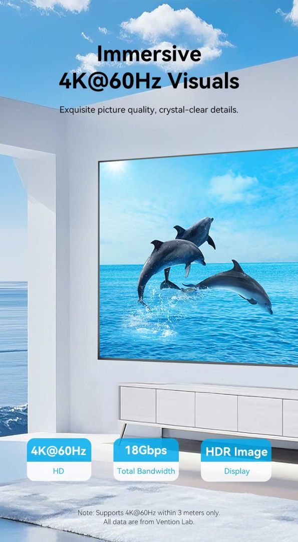 Vention HDMI 4K@60Hz cable 15m Black